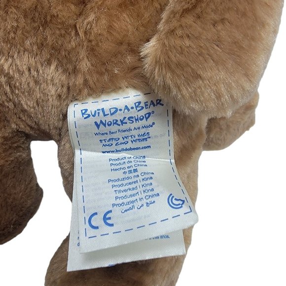 Build-A-Bear Puppy Dog Plush Stuffed Animal 9" Sitting Brown 2014 Retired - Picture 3 of 3